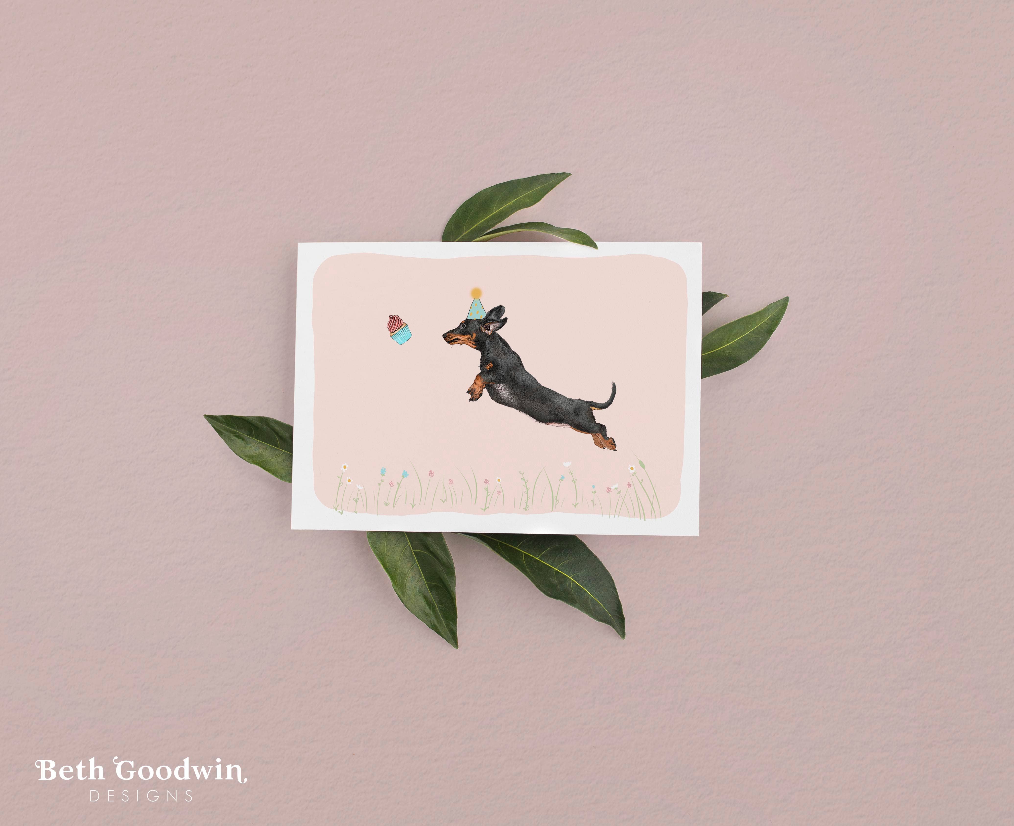 Sausage Dog Birthday Card