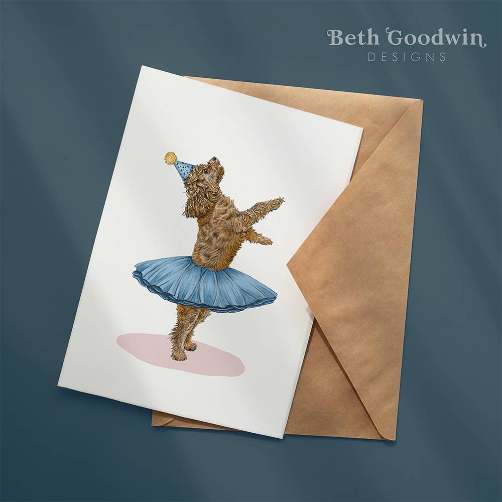 Dancing Cockapoo Birthday Card – the spotted dog company