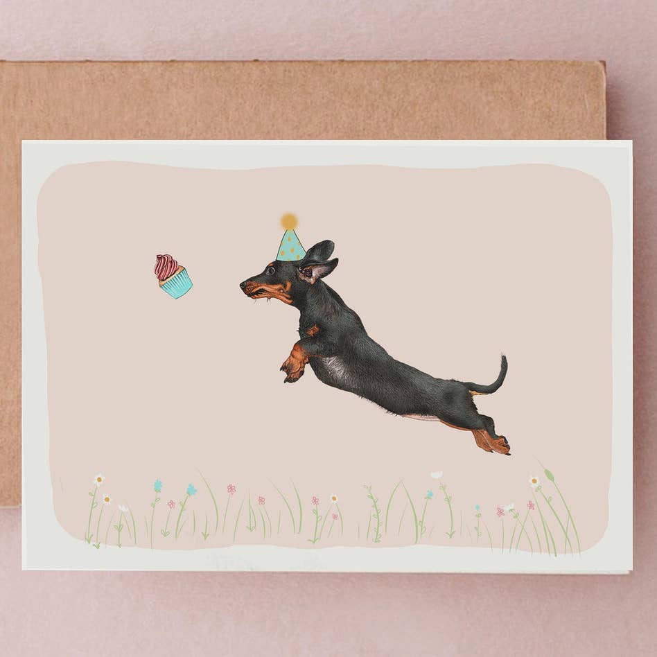 Sausage Dog Birthday Card