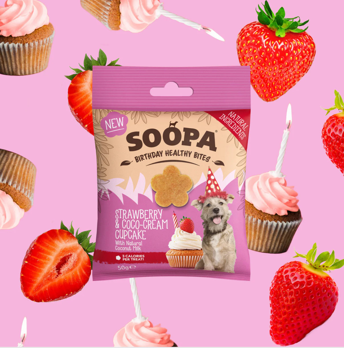 Soopa Strawberry & Coco Cream Cupcake