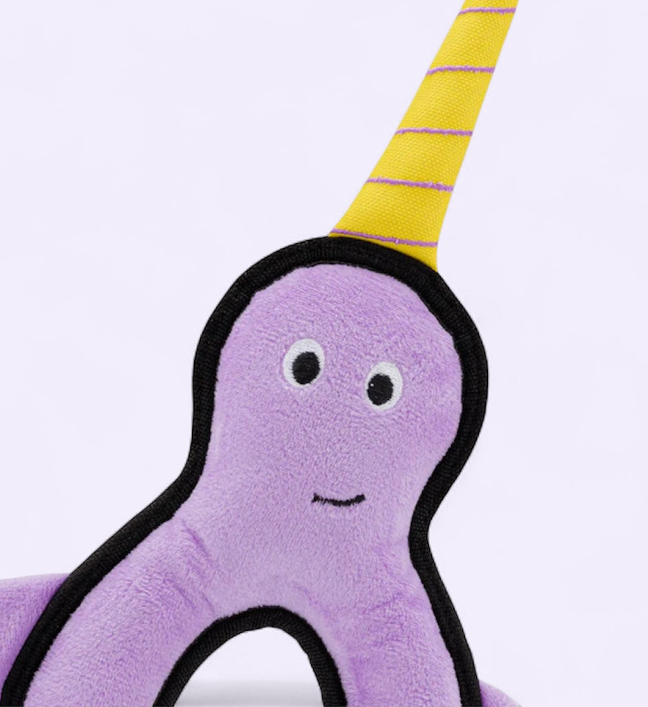 Beco Plush Narwhal Dog Toy