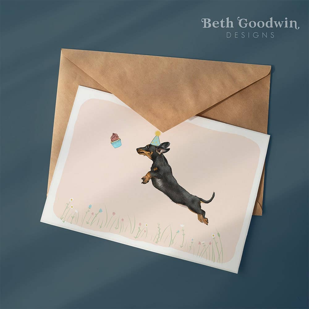 Sausage Dog Birthday Card
