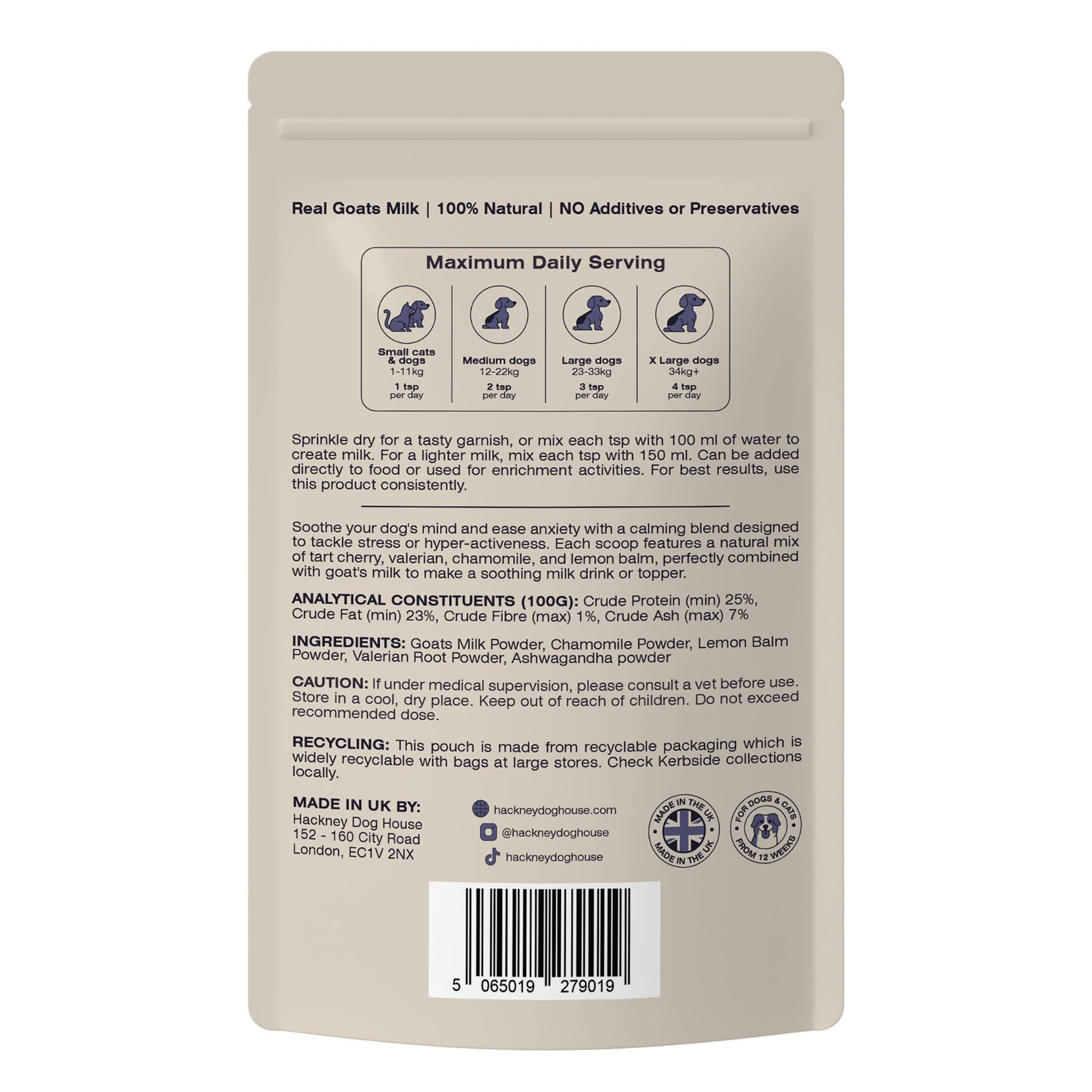 Calming Goats Milk Powder for Dogs